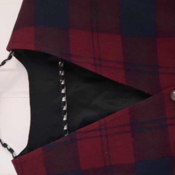 Maroon , Navy, Hunter Green wool vest , - Picture 4 of 6